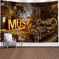 Music Notes Tapestry Wall Hanging Music Style Wall Tapestries Notes Wall Art Decor 6 Sizes