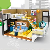 【New-store】 MBJ Amll SEMBO Block Creator City Street Nordic House ตกแต่งบ้านฉากอาคารบล็อกชุดอิฐของเล่นเด็กสำหรับของขวัญเด็ก