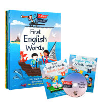 Original and genuine Collins first English words Activity Book Textbook + Exercise Book 3 volumes jointly sold childrens Collins word enlightenment graphic Dictionary Vocabulary Learning expansion attached CD