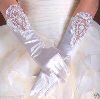 ↂ▤♧ Wedding Flower Girls Communion Pageant Costume Long Satin Gloves