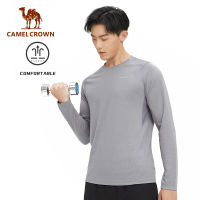 Camel Crown เสื้อยื่ดแขนยาวกีฬาผู้ชาย    เสื้อยืดฝึกโยคะผู้ชาย