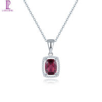 Lohaspie Jewelry Pure Pendants Silver 925 Original Natural Garnet 925 Sterling Silver Simple Stytle Womens Holiday Gift