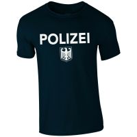 German Police Eagle Logo Printed Polizei Tshirt Cotton Mens T Shirt S3Xl 100% cotton T-shirt