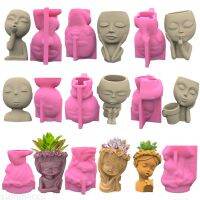 Human Face for Doll Face Succulent Flower Pot Silicone Mold Big for Head for Doll Resin Casting Mold Plaster Cement Mold Candle