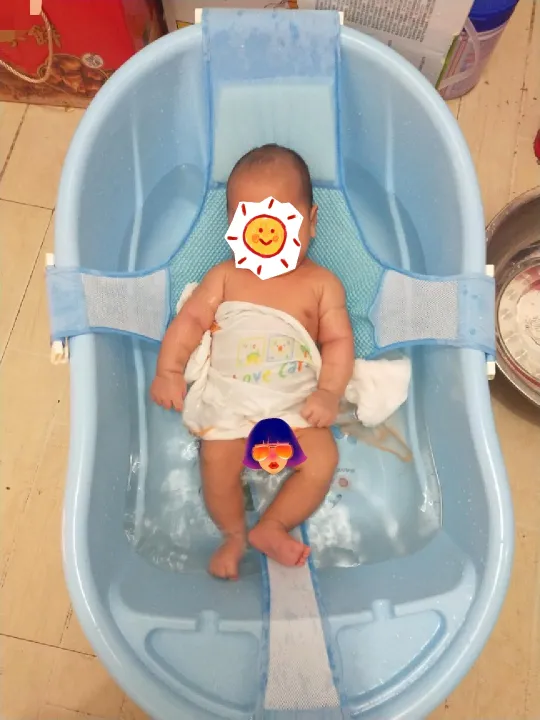 Adjustable Baby Bathtub Net Safety Seat, Toddler Bathtub Safety Seats