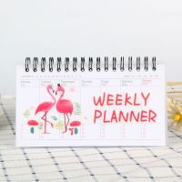 Flamingo Notebook Cartoons Weekly Planner Agenda Monthly Kawaii Libreta Planificador To Do List Semanal Carnet Cahier Notepad Note Books Pads