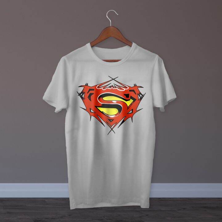 Áo thun in 100% cotton - SuperMan Logo | Lazada.vn