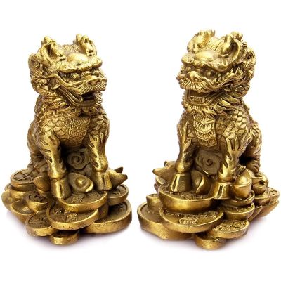 Resin Chillin/Kirin Statue Feng Shui Collectibles Household Goods