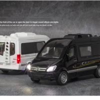 1:32 Benz Sprinter RV ล้อแม็กรถยนต์รุ่น D Iecasts และของเล่นยานพาหนะรถของเล่นของเล่นเด็กสำหรับของขวัญเด็กของเล่นเด็ก