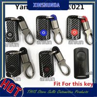 XSD เคสกุญแจรีโมตพร้อมพวงกุญแจสำหรับ Yamaha XMAX 300 2021เคสซิลิโคนคาร์บอนไฟเบอร์สำหรับรถจักรยานยนต์