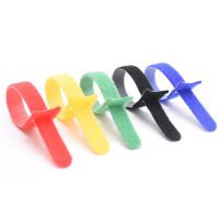 10pcs 12.5x150mm Releasable Cable Ties Colored Plastic Reusable Cable Ties Nylon Loop Wrap Zip Bundle Ties t-type Cable Tie Wire Cable Management