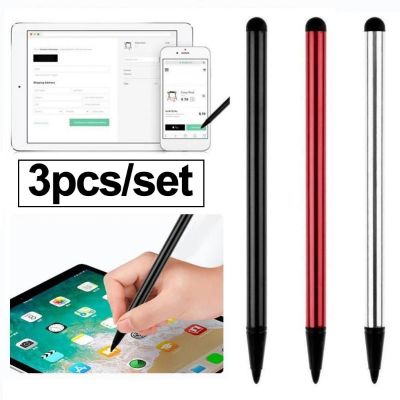 ปากกาทัชสกรีนแท็บเล็ตโทรได้อเนกประสงค์แบบ2 In 1 3ชิ้นดินสอปากกาสไตลัสสำหรับ Ipad ปากกาแท็บเล็ตเครื่องเขียน