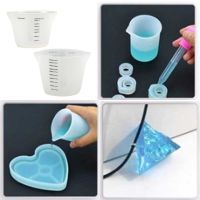 Reusable Silicone Measuring Cups Resin Mixing Cups Epoxy Jewelry Casting Molds Acrylic Paint Pouring Cups Cups  Mugs Saucers