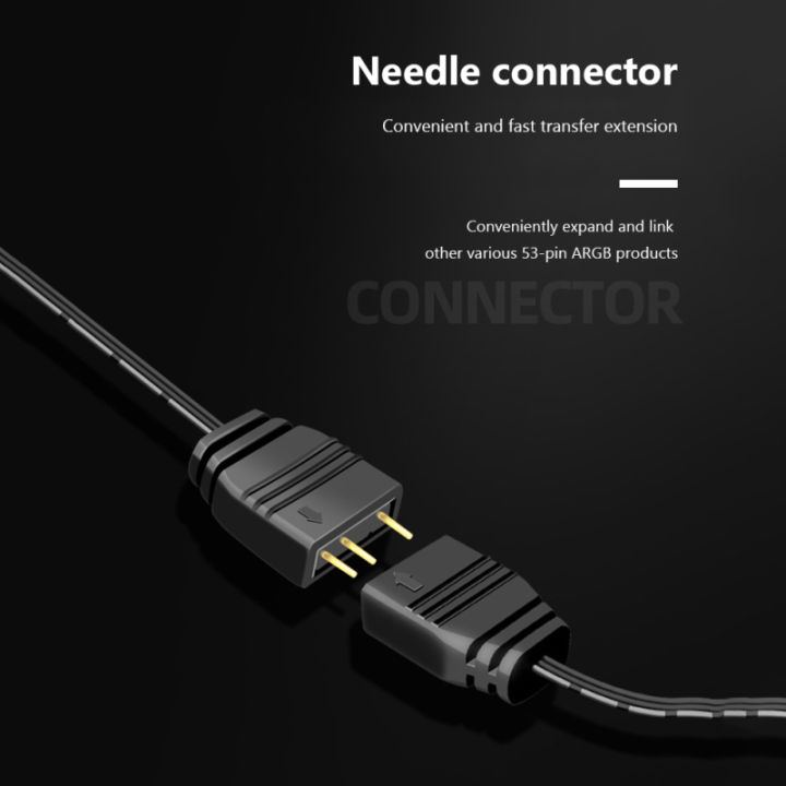 สายสายไฟพ่วงฮับตัวแยกพัดลม-argb-5v-3-pin-สำหรับการต่อขยายเมนบอร์ด-arbb-sync-hub