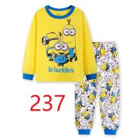 ใช้โค้ด BAAPR20 ลดเพิ่ม 20 เด็กผู้หญิง 2Pcs Minions ชุดนอน Sleepwear ชุดนอนชุดนอนชุดนอน