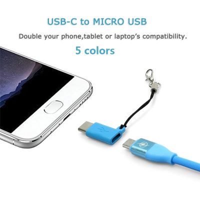 ฿9 อะแดปเตอร์แปลง Micro USB ตัวเมีย เป็น USB 3.1 Type-C ตัวผู้