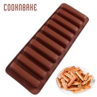 【Ready Stock】 ✱✇ C14 silicone cake bakeware tool clavate chocolate mold ice cube thumb biscuit molds cake decorations mould DIY christmas 10 lattices