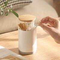 Japanese-style Pressing Toothpick Box Creative Automatic Toothpick Tube Plastic Dental Floss Cotton Swab Storage Living Room