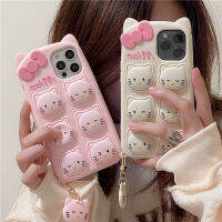 เคสโทรศัพท์ซิลิโคนนิ่มกันกระแทกรูปแมว3D การ์ตูนน่ารักพร้อมจี้แมวสำหรับ iPhone 14 13 12 11 Pro Max XS XR X 8 7 6S Plus + SE 2020 Relief ความเครียดเคสโทรศัพท์เด็กผู้หญิงตลกฝาครอบโทรศัพท์ผู้ขายชั้นนำ