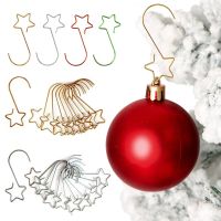 20Pcs Christmas Metal Star Decorations S-shaped Hooks For Christmas Tree Hanging Wreath Pendant Clasp New Year 2022 Ornaments Christmas Ornaments