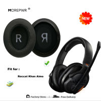 Morepwr New Upgrade Replacement Ear Pads for Roccat Khan Aimo Headset Parts Leather Cushion Earmuff