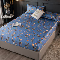 Luxury Bed Sheets Print Pattern Protective Case Mattress Cover Four Corners No Pillowcases Single Queen King Size 180X200cm