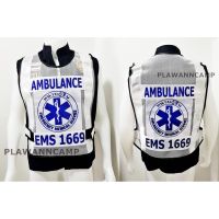 มาใหม่✨ เสื้อกั๊กสะท้อนแสงกู้ภัย เสื้อสะท้อนแสงกู้ชีพ เสื้อAMBULANCE