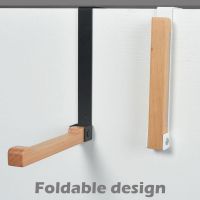 Foldable Over The Door Hook Metal Wood Over Door Hanger For Towels Clothes Coats Caps Easy Install For Laundry Room Bathroom