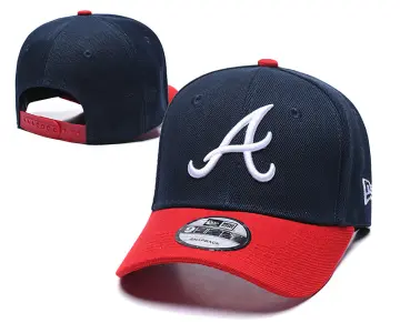 Atlanta Braves RETRO-SMOOTH Navy-Red Fitted Hat by New Era