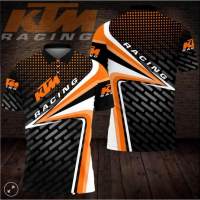 (ALL IN STOCK XZX)   KTM RACING Personalized Name 3D Racing Polo Shirt For Men And Women 04  (Free customized name logo for private chat, styles can be changed with zippers or buttons)