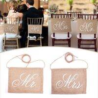 2 size Just Married Banner Mr Mrs/Groom Bride Garland Wedding Chair Decor Ornaments Banner Bridal Party Wedding Decorations