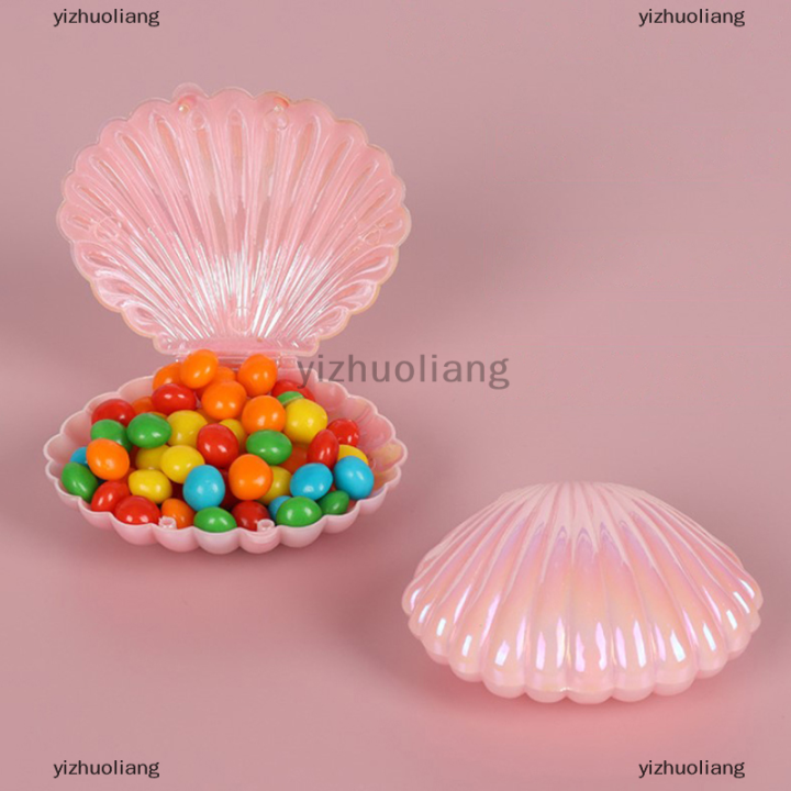 yizhuoliang-1pc-สีสันน่ารักเปลือกพลาสติกกล่องขนมแต่งหน้าเครื่องประดับกล่องเก็บของขวัญกล่องของขวัญ