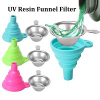 2 Sets UV Resin Filter Cup Silicon Funnel SLA 3D Printer UV Resin Funnel 3D Printer Parts LCD 3D Light Curing Consumables Filter