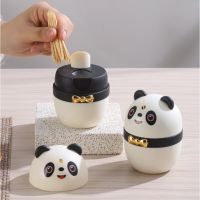 Portable Cartoon Panda Toothpick Box - Automatic Pressing Toothpick Holder  The Same Style As The National Treasure YaYa