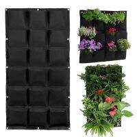 1pcs 2-81 Pocket Black Wall Hanging Planting Bags Flower Pot Grow Bag Garden Planter Vertical Suculentas Plant Pots