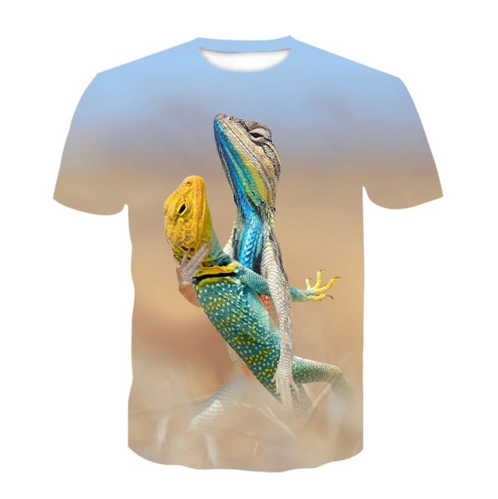 chameleon-รูปแบบเสื้อยืดผู้ชายผู้ชายสัตว์งู-3d-แขนสั้นฤดูร้อนเสื้อลำลองแฟชั่น-o-neck-เสื้อ-street-เสื้อผ้า