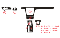เหมาะสำหรับใหม่ 2011 TO 18 โฟล์คสวาเกน Passat กลางควบคุมภายในดัดแปลงสติกเกอร์ประตูแผ่นคาร์บอนไฟเบอร์ฟิล์ม
