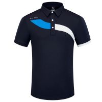 Golf clothing mens short-sleeved T-shirt fashion color matching casual sports top summer quick-drying breathable polo shirt men