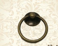 ✕℗✖ Zinc alloy European European style high-grade black drawer handle ring handle single hole pull handles 43mmx52.5mm