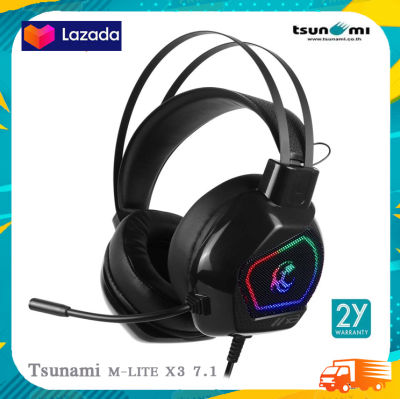 หูฟังเกมมิ่ง Tsunami X3 7.1 RGB Gaming Headphone รับประกันสินค้า 2 ปี
