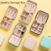 Mini Jewelry Storage Box Portable Earrings Necklace Ring Storage Case Travel Jewelry Organizer PU Leather Display Case