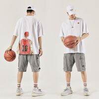 พร้อมสต็อกเสื้อยืดแขนสั้นลายการ์ตูน Slam Dunk Master ไซส์ใหญ่แฟชั่นแบรนด์หลวมคอกลมเสื้อยืด เสื้อฟีฟาย Cosplay Costume เสื้อผ้าแนวสตรีท เสื้อแกร็บ