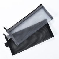 【CW】☁  Transparent Mesh Storage Stationery Makeup Handbag