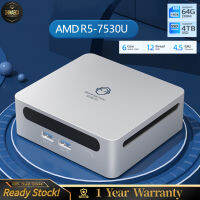 SZBOX S75 7530U คอมพิวเตอร์ขนาดเล็กใหม่ Ren7000 7530U แอมป์ Ryzen5 7530U CPU 2.0กิกะเฮิร์ตซ์สูงถึง4.5กิกะเฮิร์ตซ์เกื้อหนุนหน้าต่างการ10/11 DDR4 WiFi6ได้ถึง64กิกะไบต์