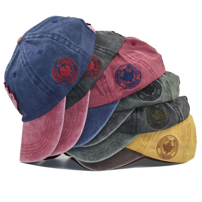 U Nisex ล้างผ้าฝ้ายวินเทจหมวกแคนาดาบิ๊กใบเมเปิ้ลเย็บปักถักร้อยหมวกเบสบอลผู้ชายและผู้หญิงหมวกกีฬากลางแจ้ง