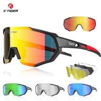 [LWF HOT]㍿ X TIGER Polarized Lens Cycling Glasses Road Bike Cycling Eyewear Photochromic Sunglasses Sports MTB Mountain Bicycle Goggles