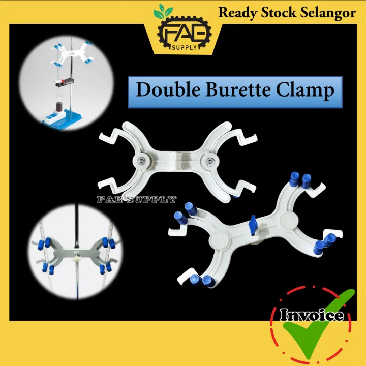 Double Burette Clamp (Plastic/Metal) Lab Laboratory Tools Experiment