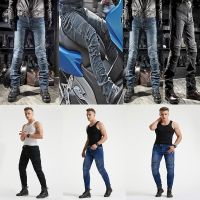 2021 classic motorcycle jeans slim denim riding off-road motorcross trousers with knee pads