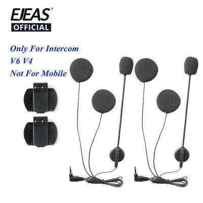 2PCS 3.5MM EJEAS V6 V6 Pro Accessories Earphone Speaker Microphone Clip For Vnetphone V4/V6 Motorcycle Helmet Bluetooth Intercom