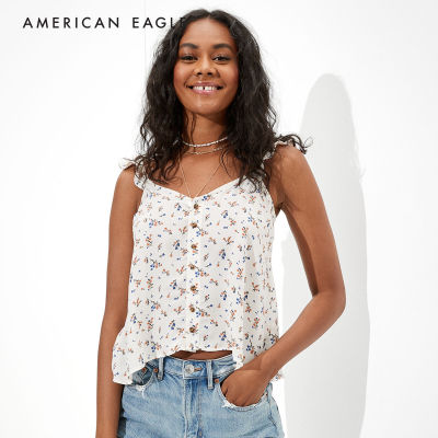 American Eagle Flutter-Strap Button-Up Cami เสื้อ คามิ ผู้หญิง (EWSB 035-3716-106)